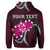 Custom Hawaiian Plumeria Polynesian Pink Hoodie - Polynesian Pride