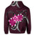 Hawaiian Plumeria Polynesian Pink Zip Hoodie - Polynesian Pride