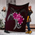 Hawaiian Plumeria Polynesian Pink Premium Blankets - AH - Polynesian Pride