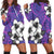 Hawaiian Plumeria Tribal Pink Polynesian Hoodie Dress Blue AH Black - Polynesian Pride