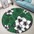 Hawaiian Plumeria Tribal Polynesian Round Carpet Green AH - Polynesian Pride