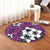 Hawaiian Plumeria Tribal Polynesian Round Carpet Pink AH - Polynesian Pride