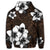 Hawaiian Plumeria Tribe Brown Polynesian Zip Hoodie - Polynesian Pride