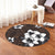 Hawaiian Plumeria Tribe Brown Polynesian Round Carpet AH - Polynesian Pride