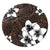 Hawaiian Plumeria Tribe Brown Polynesian Round Carpet AH Round Carpet Luxurious Plush - Polynesian Pride