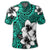 Hawaiian Plumeria Tribe Turquoise Polynesian Polo Shirt - Polynesian Pride