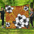 Hawaiian Plumeria Tribe Yellow Red Polynesian Premium Quilts AH Black - Polynesian Pride