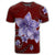 Hawaiian Plumeria Violet Polynesian Red T Shirt AH - Polynesian Pride