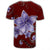 Hawaiian Plumeria Violet Polynesian Red T Shirt AH - Polynesian Pride