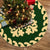 Hawaiian Quilt Pattern Flower Guide Tree Skirt - Green Beige - AH 85x85 cm Green Tree Skirt - Polynesian Pride