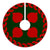 Hawaiian Quilt Pattern Four Palm Tree Tree Skirt - Red Green - AH - Polynesian Pride