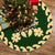 Hawaiian Quilt Pattern Hibiscus Flower Tree Skirt - Green Beige - AH 85x85 cm Green Tree Skirt - Polynesian Pride