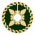 Hawaiian Quilt Pattern Hibiscus Paddle Lovely Tree Skirt - Green Beige - AH - Polynesian Pride