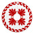 Hawaiian Quilt Pattern Palm Tree Sweat Tree Skirt - Red White - AH - Polynesian Pride