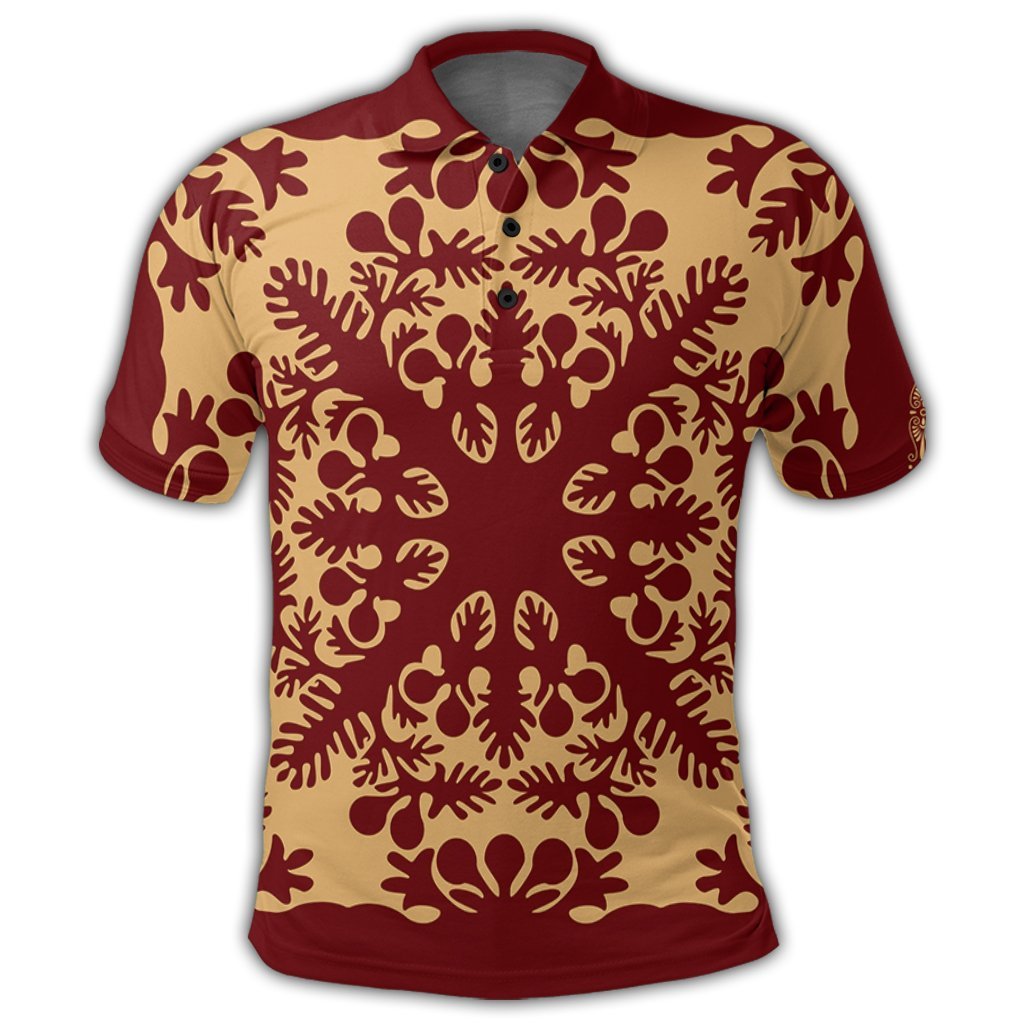 Hawaiian Quilt Vintage Polo Shirt - Polynesian Pride
