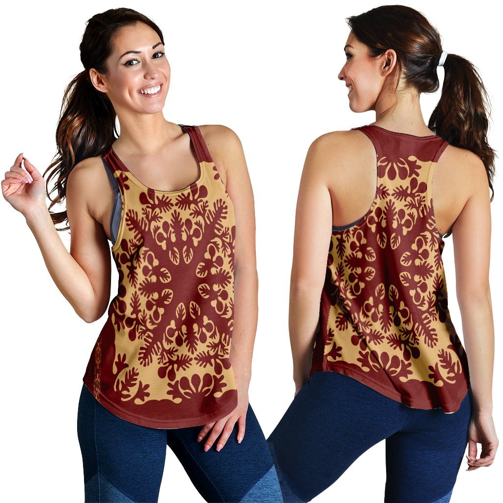 Hawaiian Quilt Vintage Racerback Tank - AH Black - Polynesian Pride