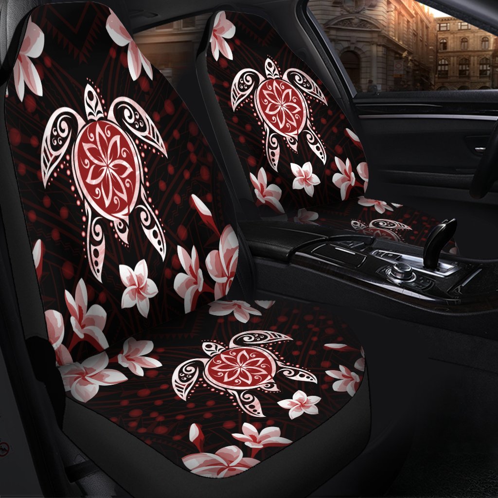 Hawaiian Reddie Turtle Plumeria Car Seat Covers AH - Polynesian Pride