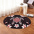 Hawaiian Reddie Turtle Plumeria Round Carpet AH - Polynesian Pride