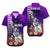 Hawaii Ukulele Mix Hibiscus and Palm Tree Matching Dress and Hawaiian Shirt Aloha Vintage Purple Version LT9 - Polynesian Pride