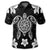 Hawaiian Silver Turtle Plumeria Polo Shirt - Polynesian Pride