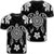 Hawaiian Silver Turtle Plumeria T Shirt AH Unisex Black - Polynesian Pride