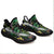 Hawaiian Sneakers YZ Hibiscus And Plumeria Green Black - Polynesian Pride