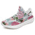 Hawaiian Sneakers YZ Pink Monstera And Green Tropical Leaves White White - Polynesian Pride