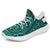 Hawaiian Sneakers YZ Polynesian Hawaiian Style Tribal Tattoo Turquoise AH White - Polynesian Pride