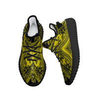 Hawaiian Sneakers YZ Polynesian Plumeria Mix Yellow Black AH - Polynesian Pride