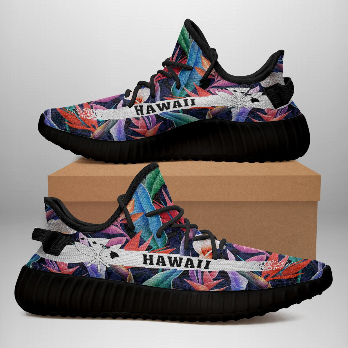 Hawaiian Sneakers YZ Tropical Flower - Polynesian Pride