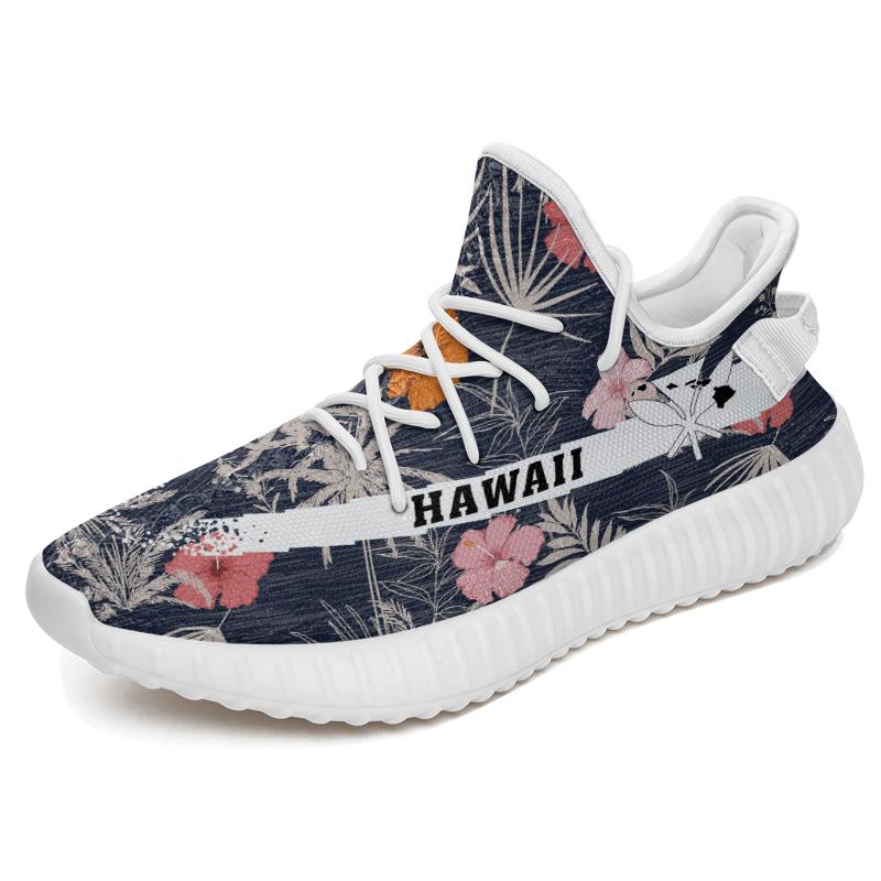Hawaiian Sneakers YZ Tropical Grey White - Polynesian Pride