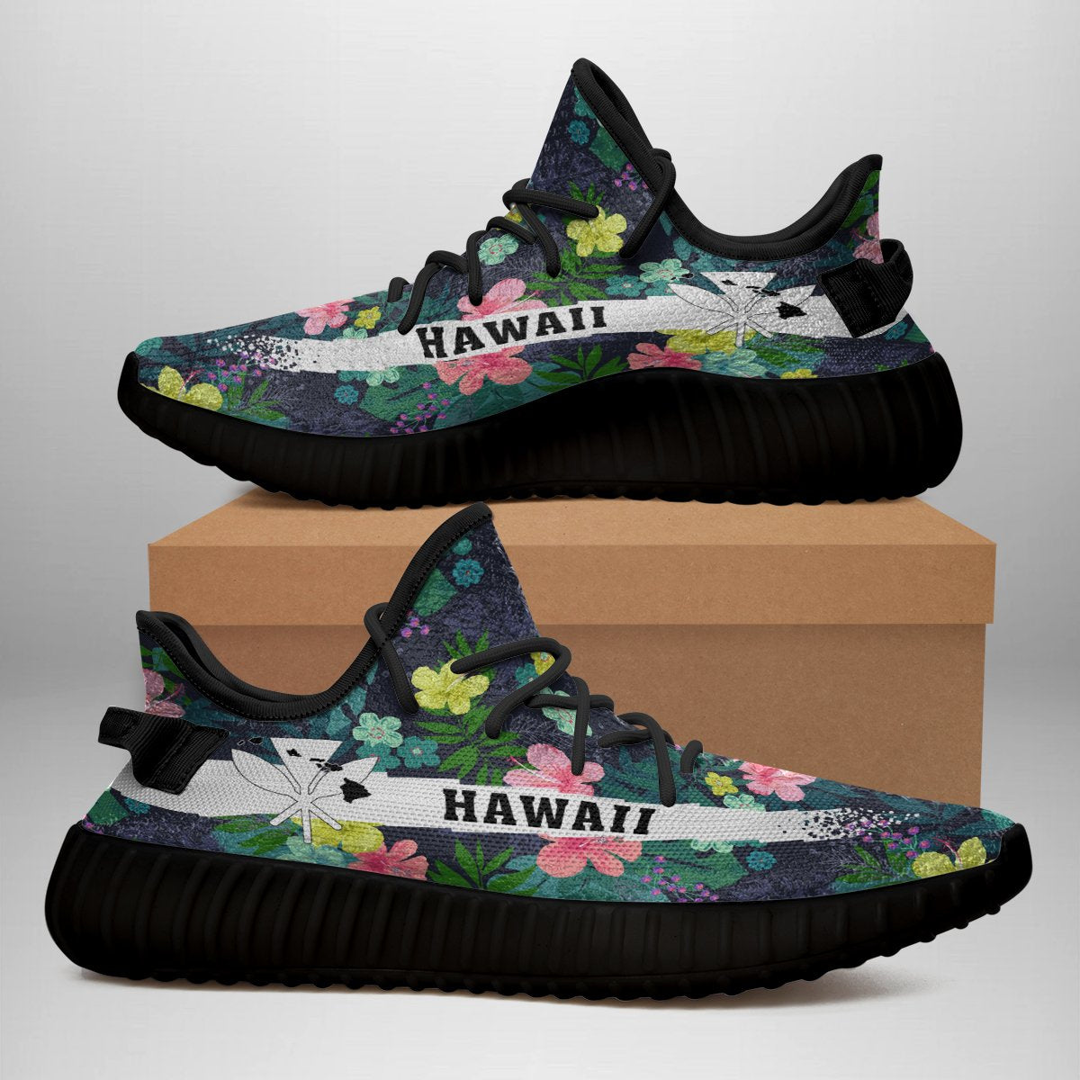 Hawaiian Sneakers YZ Tropical Hibiscus - Polynesian Pride