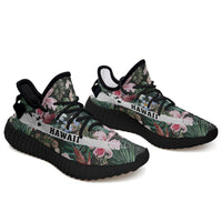 Hawaiian Sneakers YZ Tropical Monstera Leaf Black - Polynesian Pride
