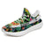 Hawaiian Sneakers YZ Tropical Pattern With Pineapples Palm Leaves And Flowers White - Polynesian Pride