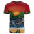 Hawaiian Sunset Ocean Turtle T Shirt AH - Polynesian Pride