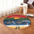 Hawaiian Sunset Ocean Turtle Round Carpet - AH - Polynesian Pride