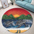 Hawaiian Sunset Ocean Turtle Round Carpet - AH - Polynesian Pride