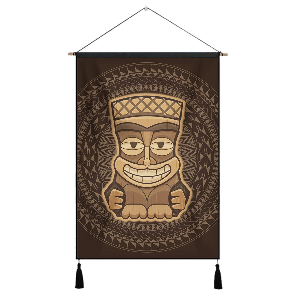 Hawaiian Tiki Hanging Poster AH Hanging Poster Cotton And Linen - Polynesian Pride