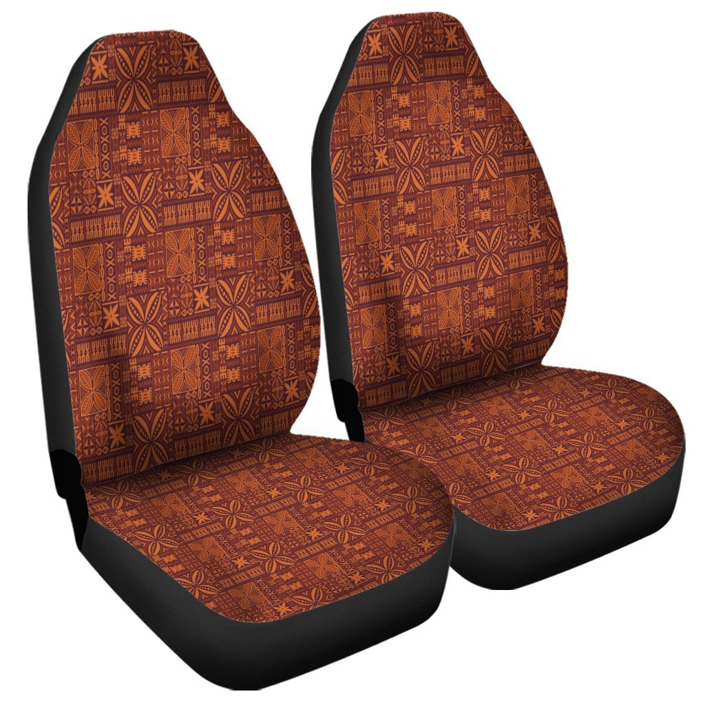 Hawaiian Traditional Aboriginal Pattern Polynesian Car Seat Covers - AH Universal Fit Black - Polynesian Pride