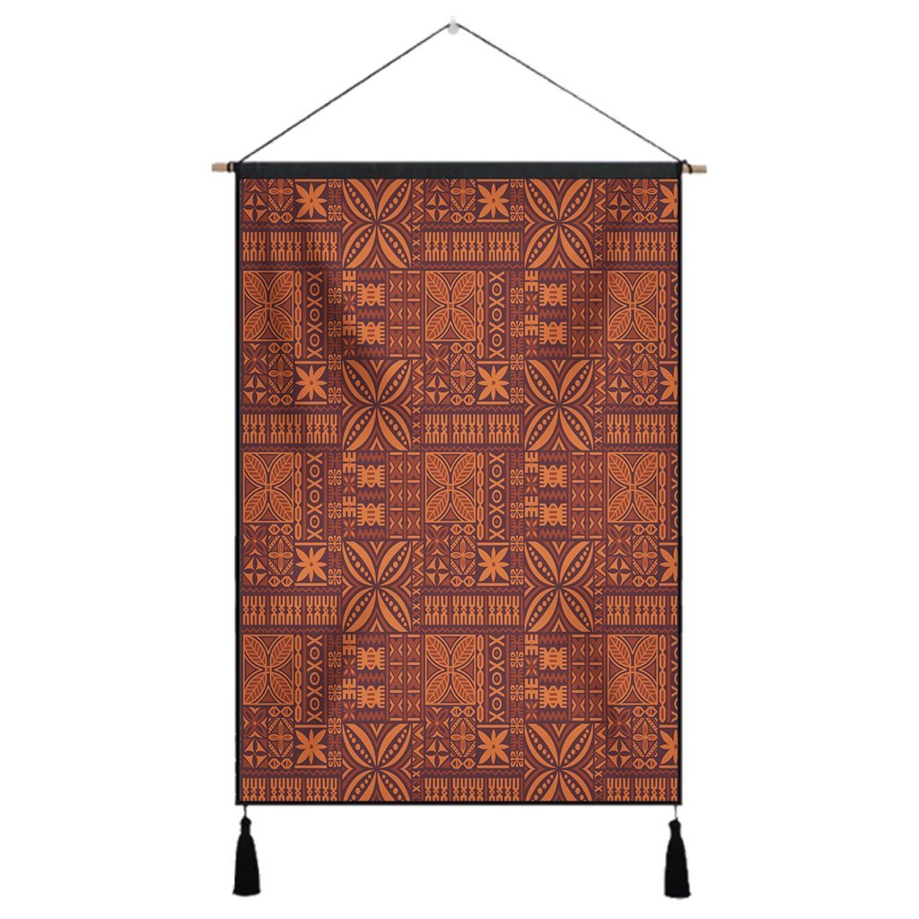 Hawaiian Traditional Aboriginal Pattern Polynesian Hanging Poster - AH Hanging Poster Cotton And Linen - Polynesian Pride