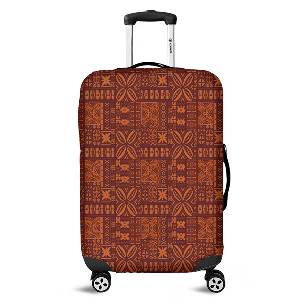 Hawaiian Traditional Aboriginal Pattern Polynesian Luggage Covers - AH Black - Polynesian Pride