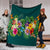 Hawaiian Tropical Strelitzia Plumeria Orchids Hibiscus Polynesian Premium Blankets - AH - Polynesian Pride