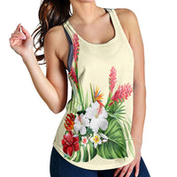 Hawaiian Tropical Wonderful Hibiscus Plumeria Strelitzia Racerback Tank - AH - Polynesian Pride