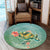 Hawaiian Turtle And Hibiscus Polynesian Round Carpet - AH - Polynesian Pride