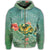 Hawaiian Turtle and Hibiscus Polynesian Zip Hoodie - Polynesian Pride