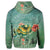 Hawaiian Turtle and Hibiscus Polynesian Zip Hoodie - Polynesian Pride