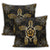 Hawaiian Turtle And Hibiscus Polynesian Pillow Covers Gold - AH - Polynesian Pride