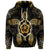 Custom Hawaiian Turtle and Hibiscus Polynesian Hoodie Gold - Polynesian Pride