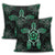 Hawaiian Turtle And Hibiscus Polynesian Pillow Covers Green - AH - Polynesian Pride