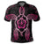 Hawaiian Turtle and Hibiscus Polynesian Polo Shirt Pink - Polynesian Pride